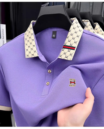 Noverlla Men's Fashion Polo Shirt – Premium Breathable Summer Casual Wear