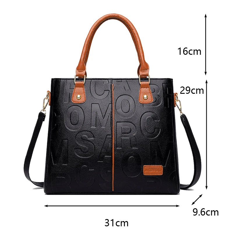 Noverlla™ Luxury Everyday Tote – Large Capacity PU Leather Crossbody Bag for Modern Women