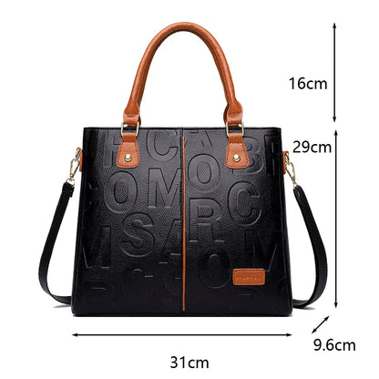 Noverlla™ Luxury Everyday Tote – Large Capacity PU Leather Crossbody Bag for Modern Women