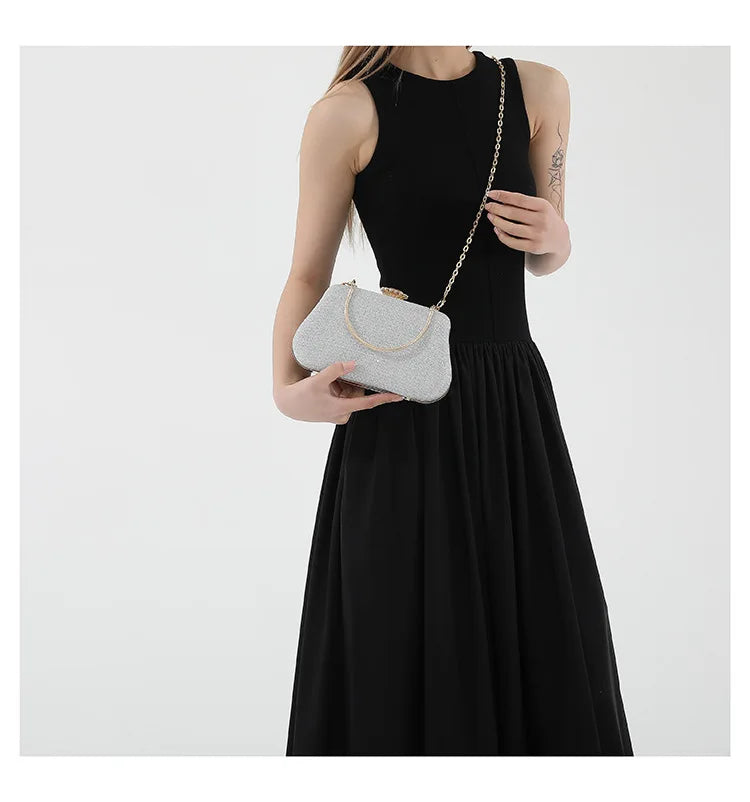 Luxury Glitter Clutch Bag for Women – Evening Party & Wedding Handbag with Chain