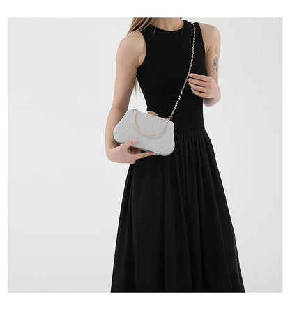 Luxury Glitter Clutch Bag for Women – Evening Party & Wedding Handbag with Chain