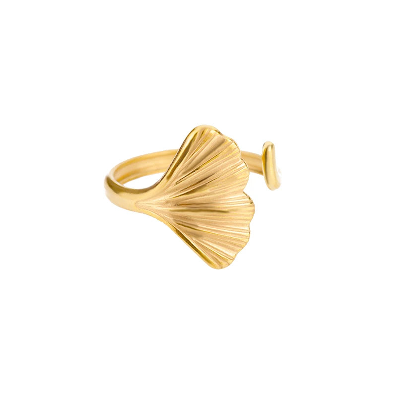 Noverlla™ Luxury Gold Stainless Steel Ring | Timeless Elegance for Women