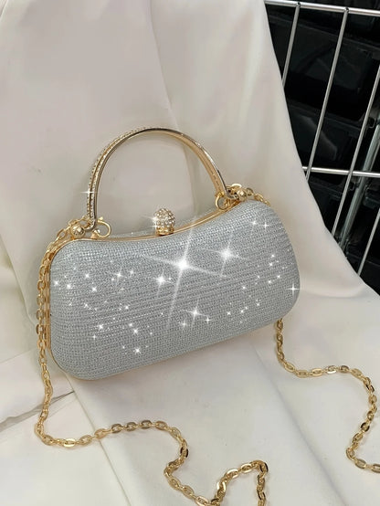 Noverlla Rhinestone Evening Clutch – Luxury Mini Chain Party Bag