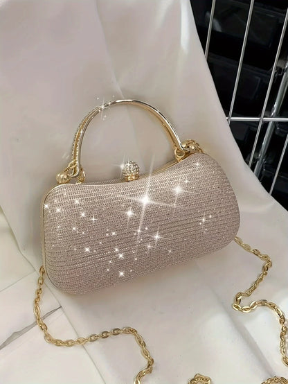 Noverlla Rhinestone Evening Clutch – Luxury Mini Chain Party Bag
