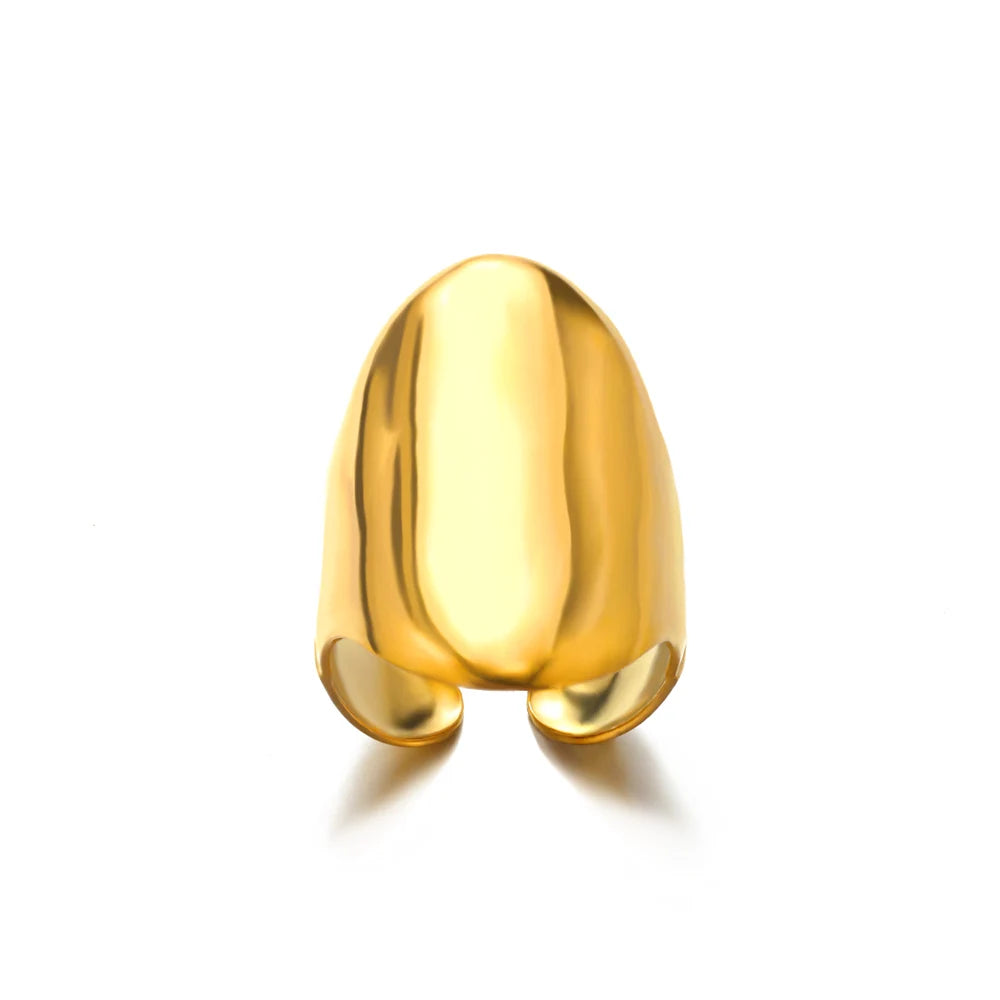 Noverlla™ Luxury Gold Stainless Steel Ring | Timeless Elegance for Women