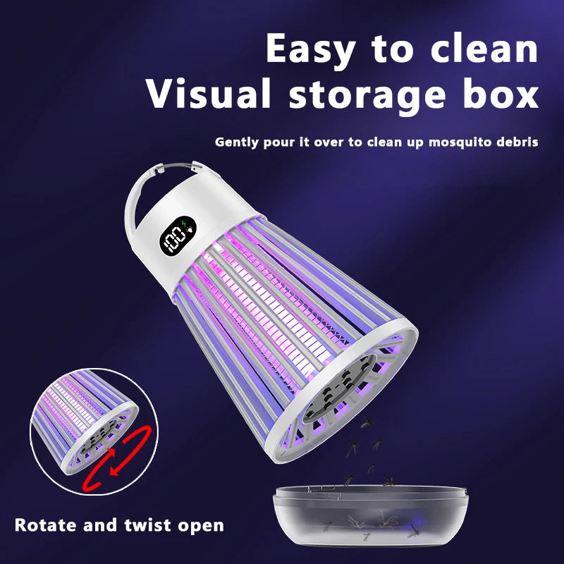 **Noverlla™ USB Rechargeable 2-in-1 Electric Mosquito Killer Lamp – Portable Indoor & Outdoor Bug Zapper**