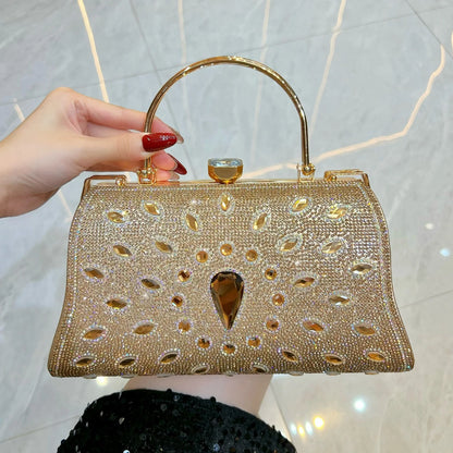 Noverlla Crystal Rhinestone Handbag – Elegant Chain Shoulder & Evening Bag
