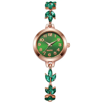 Elegant Women’s Quartz Watch – Luxury Rhinestone Bracelet Watch Gift