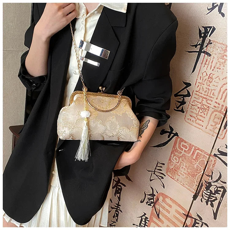 Luxury Glitter Clutch Bag for Women – Evening Party & Wedding Handbag with Chain