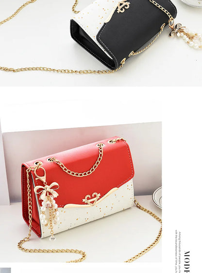 Luxury Sequin Chain Shoulder Bag for Women – Elegant Bow Fashion Handbag