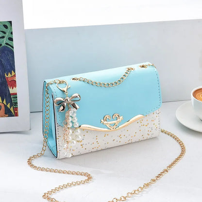 Luxury Sequin Chain Shoulder Bag for Women – Elegant Bow Fashion Handbag