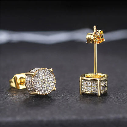 Noverlla™ Luxury Round CZ Stud Earrings | Sparkling Everyday Elegance