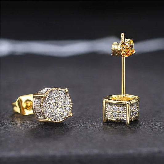 Noverlla™ Luxury Round CZ Stud Earrings | Sparkling Everyday Elegance