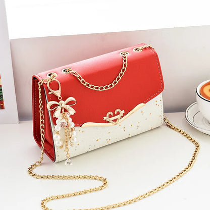 Luxury Sequin Chain Shoulder Bag for Women – Elegant Bow Fashion Handbag