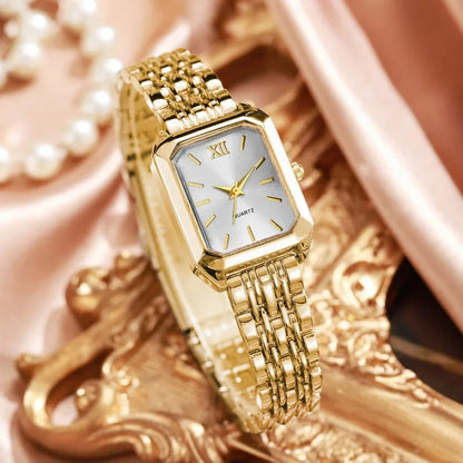 Noverlla™ Elegant Women's Rhinestone Watch & Jewelry Set | 5-Piece Quartz Gift Collection