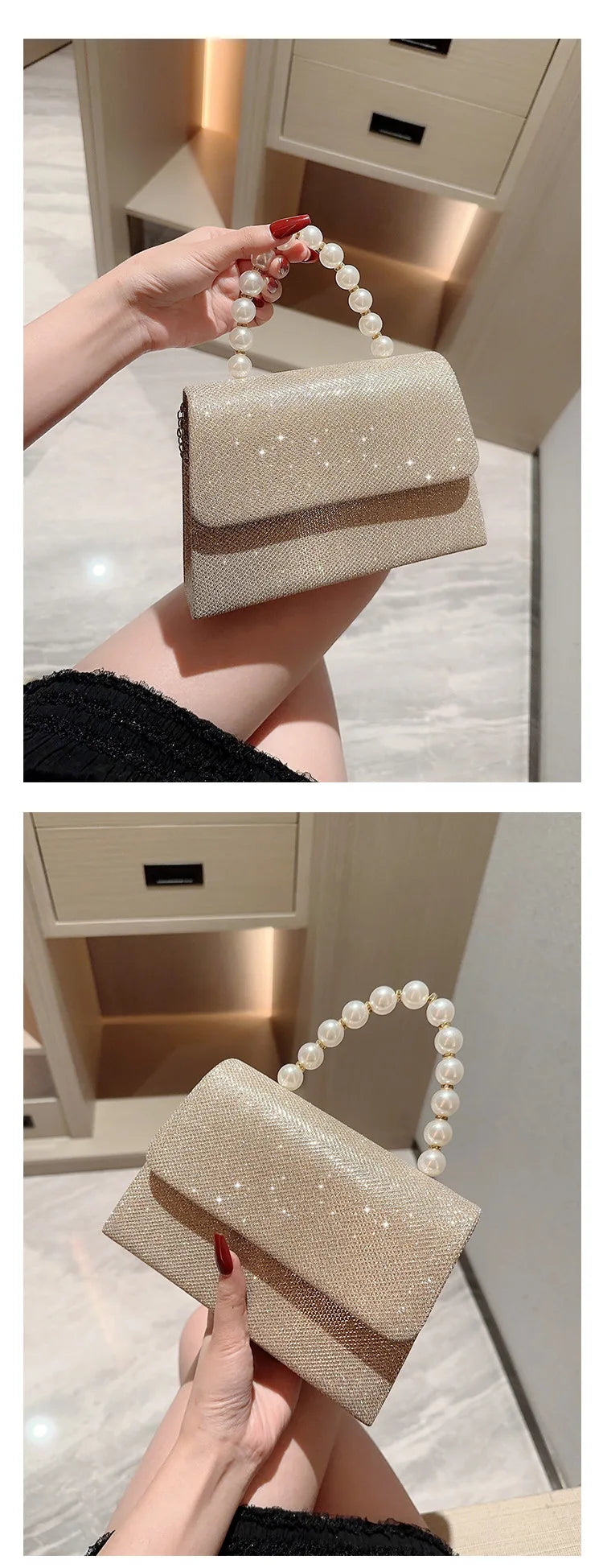 Elegant Sequined Chain Evening Bag – Women’s Party Handbag