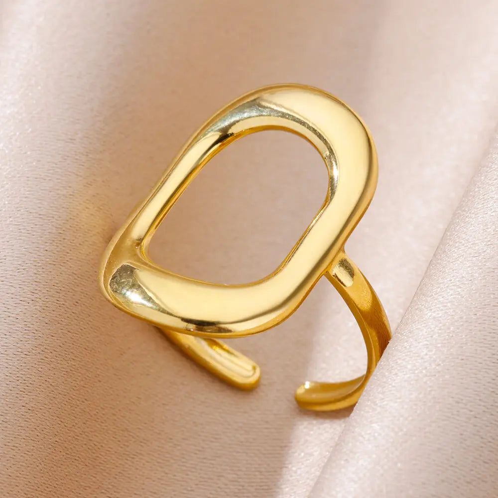 Noverlla™ Luxury Gold Stainless Steel Ring | Timeless Elegance for Women
