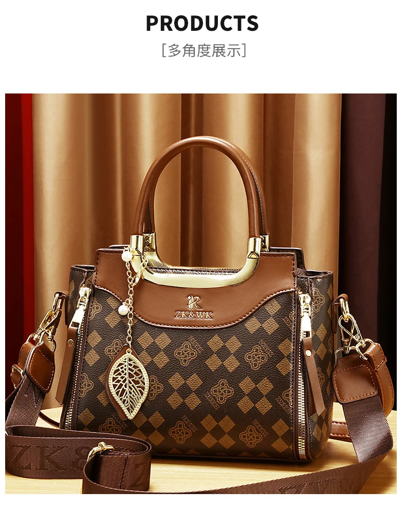 Noverlla™ Vintage PU Leather Crossbody Bag – Elegant Retro Shoulder Handbag for Women