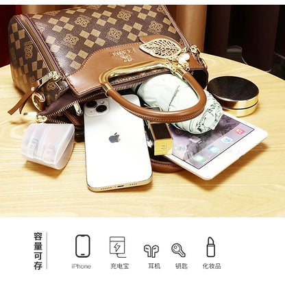 Noverlla™ Vintage PU Leather Crossbody Bag – Elegant Retro Shoulder Handbag for Women