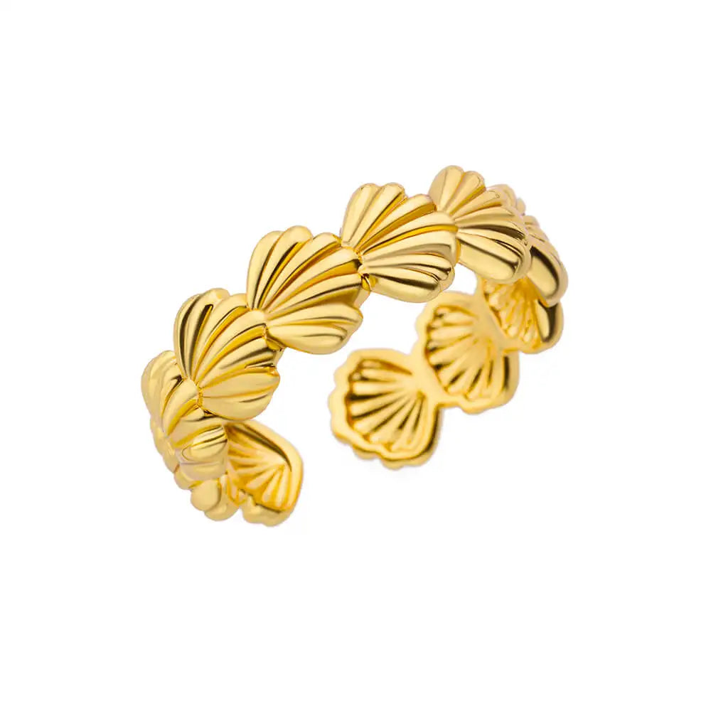 Noverlla™ Luxury Gold Stainless Steel Ring | Timeless Elegance for Women