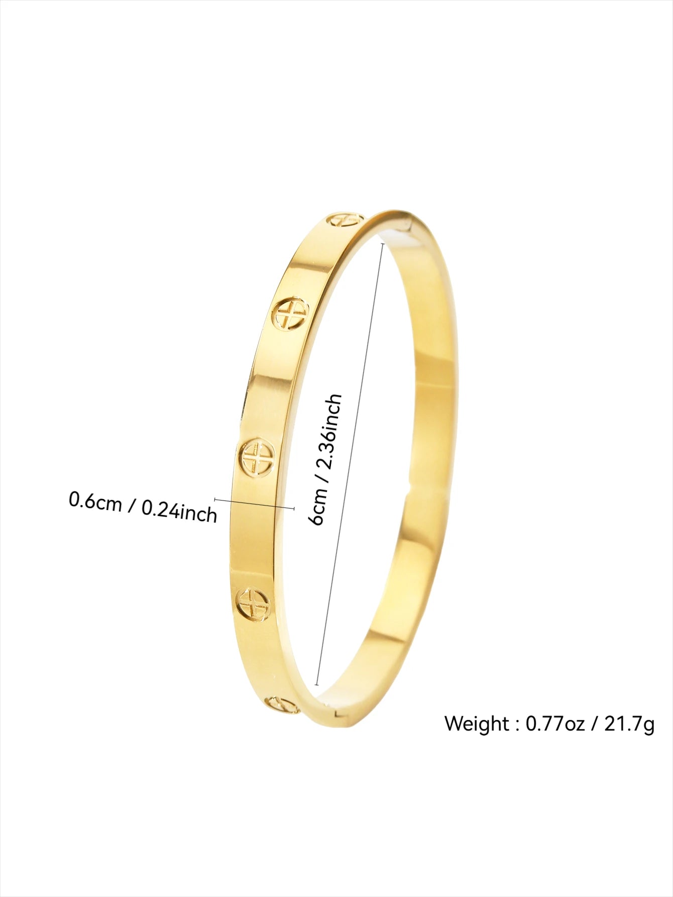 Luxury 18K Gold Plated Bracelet for Women – Stainless Steel Jewelry Gift