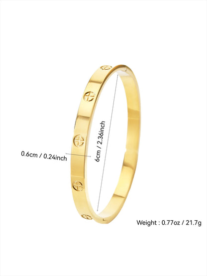 Luxury 18K Gold Plated Bracelet for Women – Stainless Steel Jewelry Gift