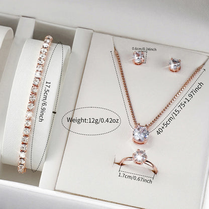 Luxury Women Quartz Watch Set 5/6PCS – Leather Band Diamond Fashion Watches