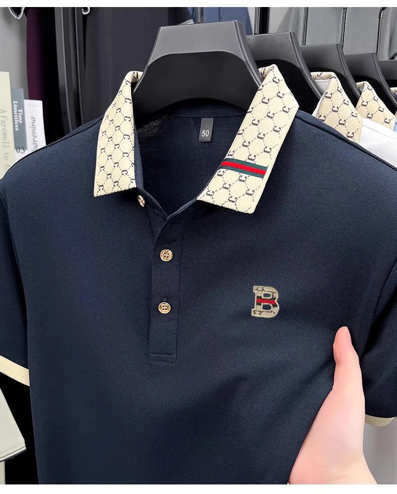 Noverlla Men's Fashion Polo Shirt – Premium Breathable Summer Casual Wear