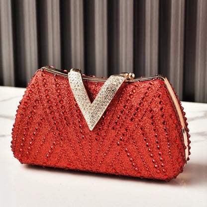 Diamond Rhinestone Shoulder & Crossbody Bag – Women Luxury Wedding Handbag