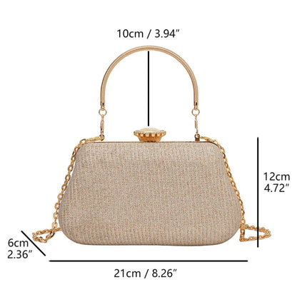 Luxury Glitter Clutch Bag for Women – Evening Party & Wedding Handbag with Chain