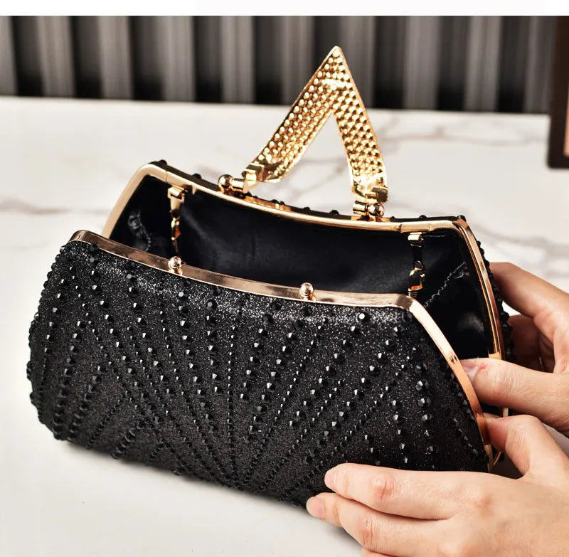 Diamond Rhinestone Shoulder & Crossbody Bag – Women Luxury Wedding Handbag