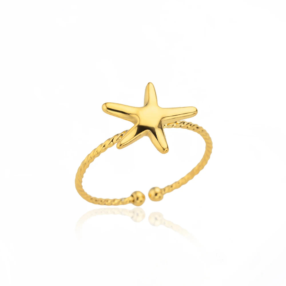 Noverlla™ Luxury Gold Stainless Steel Ring | Timeless Elegance for Women