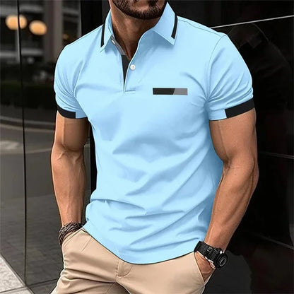 Men's Slim Fit Sports Polo Shirt – Casual Gym & Running Short Sleeve Performance T-Shirt