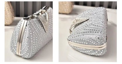 Diamond Rhinestone Shoulder & Crossbody Bag – Women Luxury Wedding Handbag