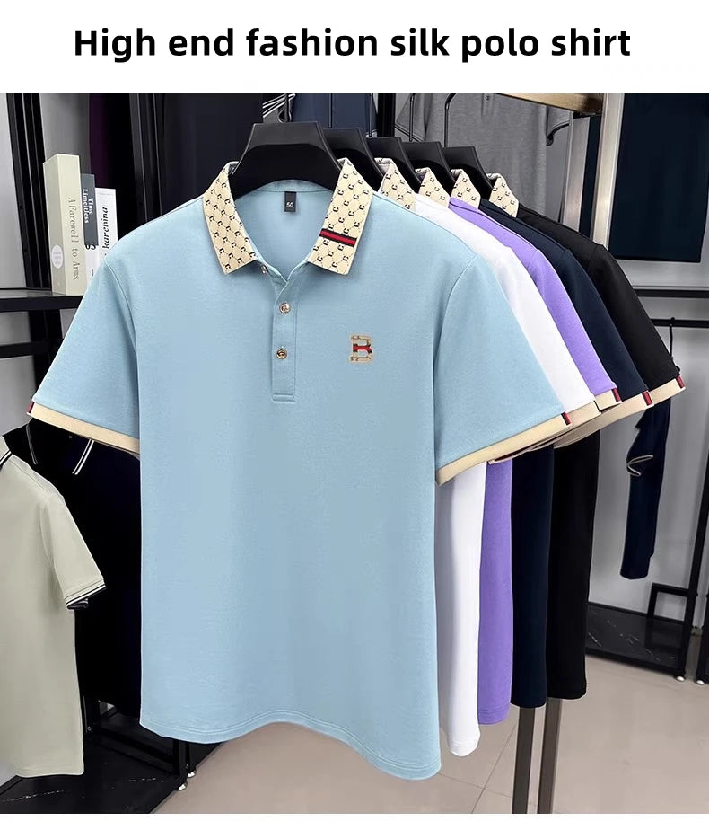 Noverlla Men's Fashion Polo Shirt – Premium Breathable Summer Casual Wear