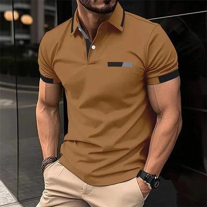 Men's Slim Fit Sports Polo Shirt – Casual Gym & Running Short Sleeve Performance T-Shirt
