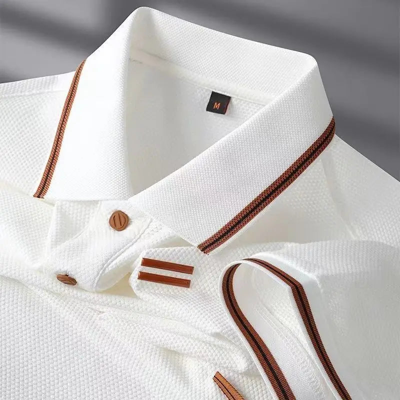 Noverlla™ Luxury Polo Shirt for Men – Elegant Short Sleeve Collared Tee