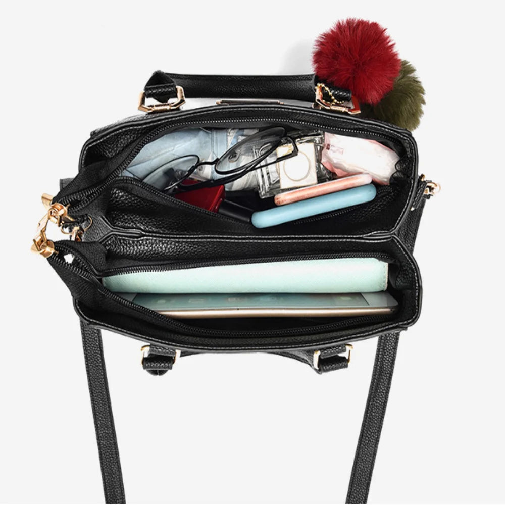 Noverlla™ Large Capacity Leather Shoulder Bag – Elegant Everyday Tote for Women