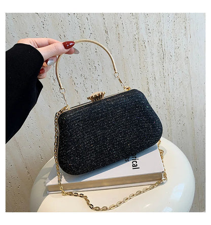 Luxury Glitter Clutch Bag for Women – Evening Party & Wedding Handbag with Chain