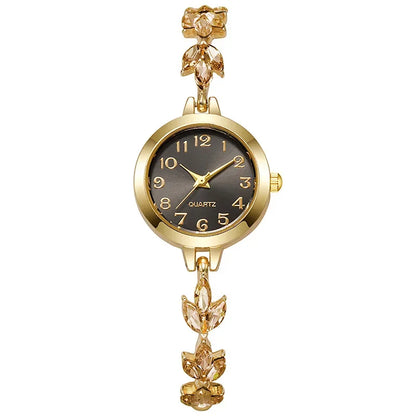 Elegant Women’s Quartz Watch – Luxury Rhinestone Bracelet Watch Gift