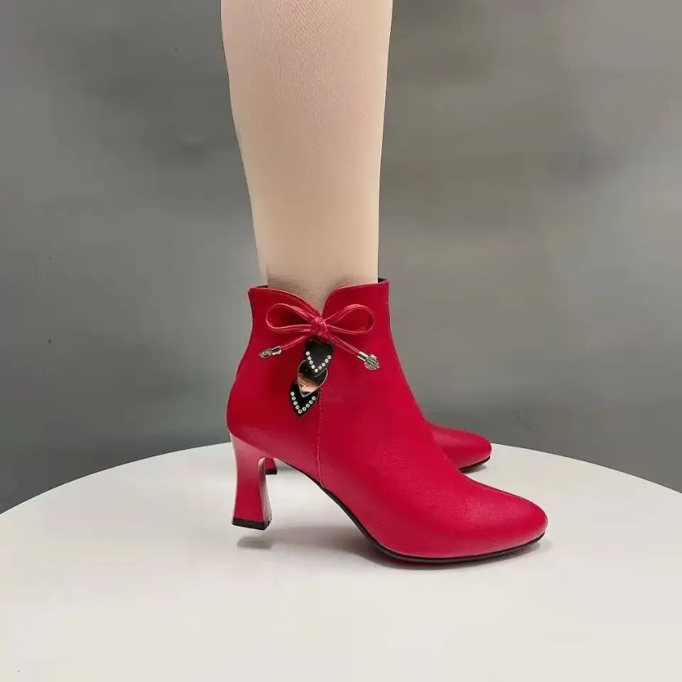 Noverlla™ Chic High Heel Boots – Stylish Women's Ankle Boots