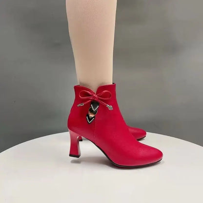 Noverlla™ Chic High Heel Boots – Stylish Women's Ankle Boots