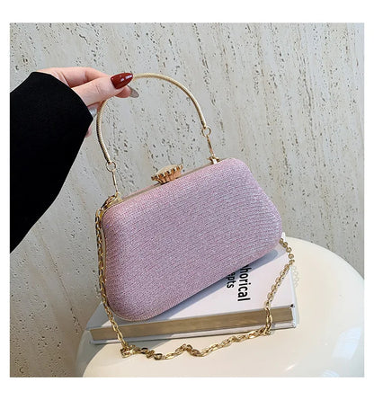 Luxury Glitter Clutch Bag for Women – Evening Party & Wedding Handbag with Chain