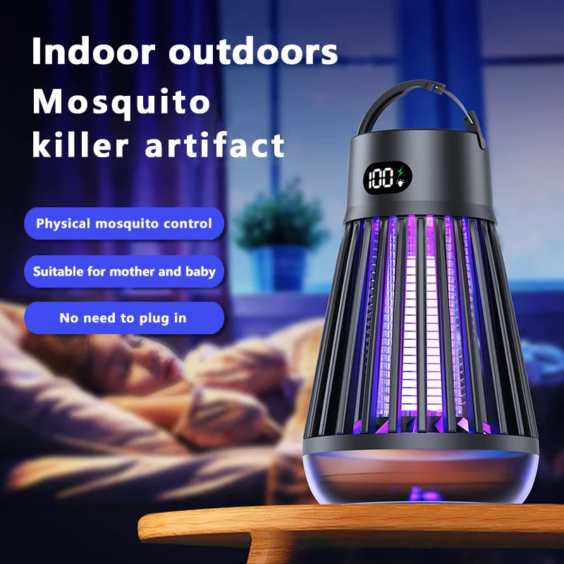 **Noverlla™ USB Rechargeable 2-in-1 Electric Mosquito Killer Lamp – Portable Indoor & Outdoor Bug Zapper**