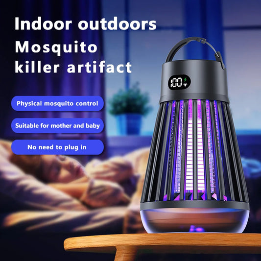 **Noverlla™ USB Rechargeable 2-in-1 Electric Mosquito Killer Lamp – Portable Indoor & Outdoor Bug Zapper**