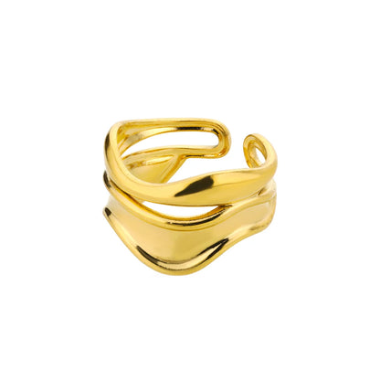 Noverlla™ Luxury Gold Stainless Steel Ring | Timeless Elegance for Women