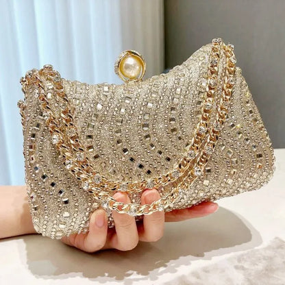Noverlla™ Rhinestone Evening Clutch – Luxury Party & Wedding Shoulder Bag