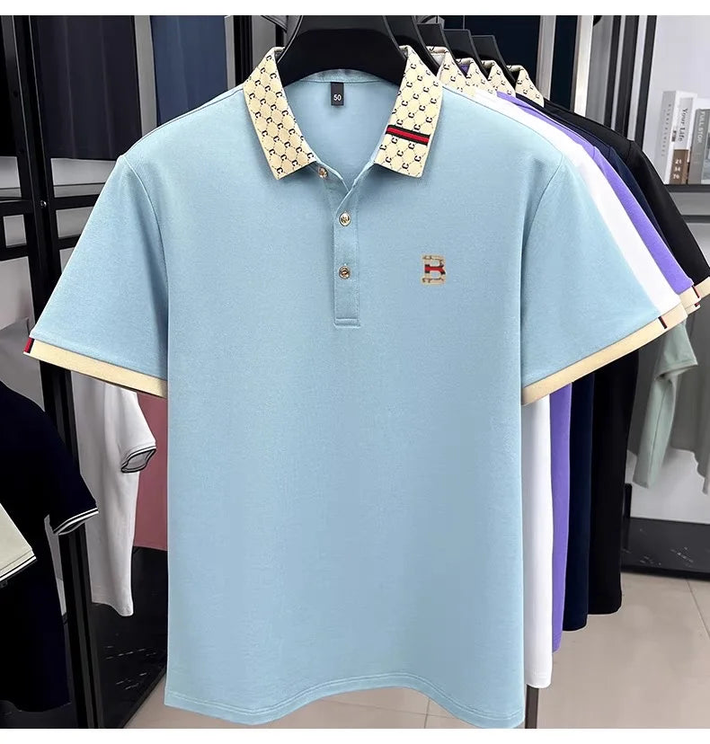 Noverlla Men's Fashion Polo Shirt – Premium Breathable Summer Casual Wear