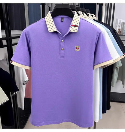 Noverlla Men's Fashion Polo Shirt – Premium Breathable Summer Casual Wear