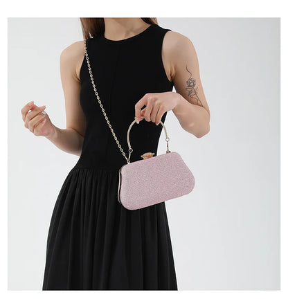 Luxury Glitter Clutch Bag for Women – Evening Party & Wedding Handbag with Chain